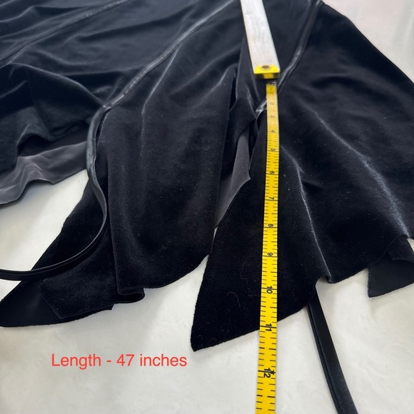 Vintage Robbie Bee Womens Velvet Whimsigoth Midi Dress Size 6 Black Fairy Grunge - Picture 7 of 11